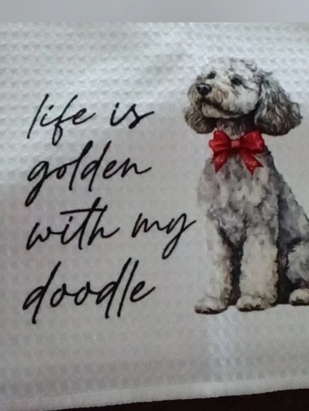 White 🐩 Poodle Dog Pet Towel, kitchen, Bathroom Hand Towel Decor.